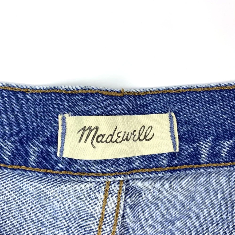 Madewell Womens Sz 24 Relaxed Denim Shorts‎ Homecrest Wash Ripped Edition Button